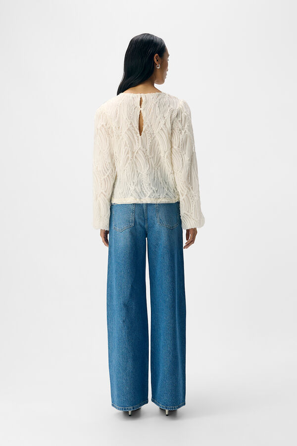 Object Blusa de tecido texturizado Branco