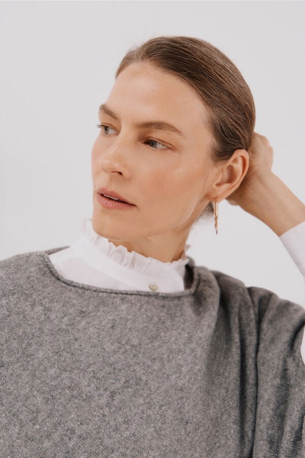 Cortefiel Soft touch poncho Grey