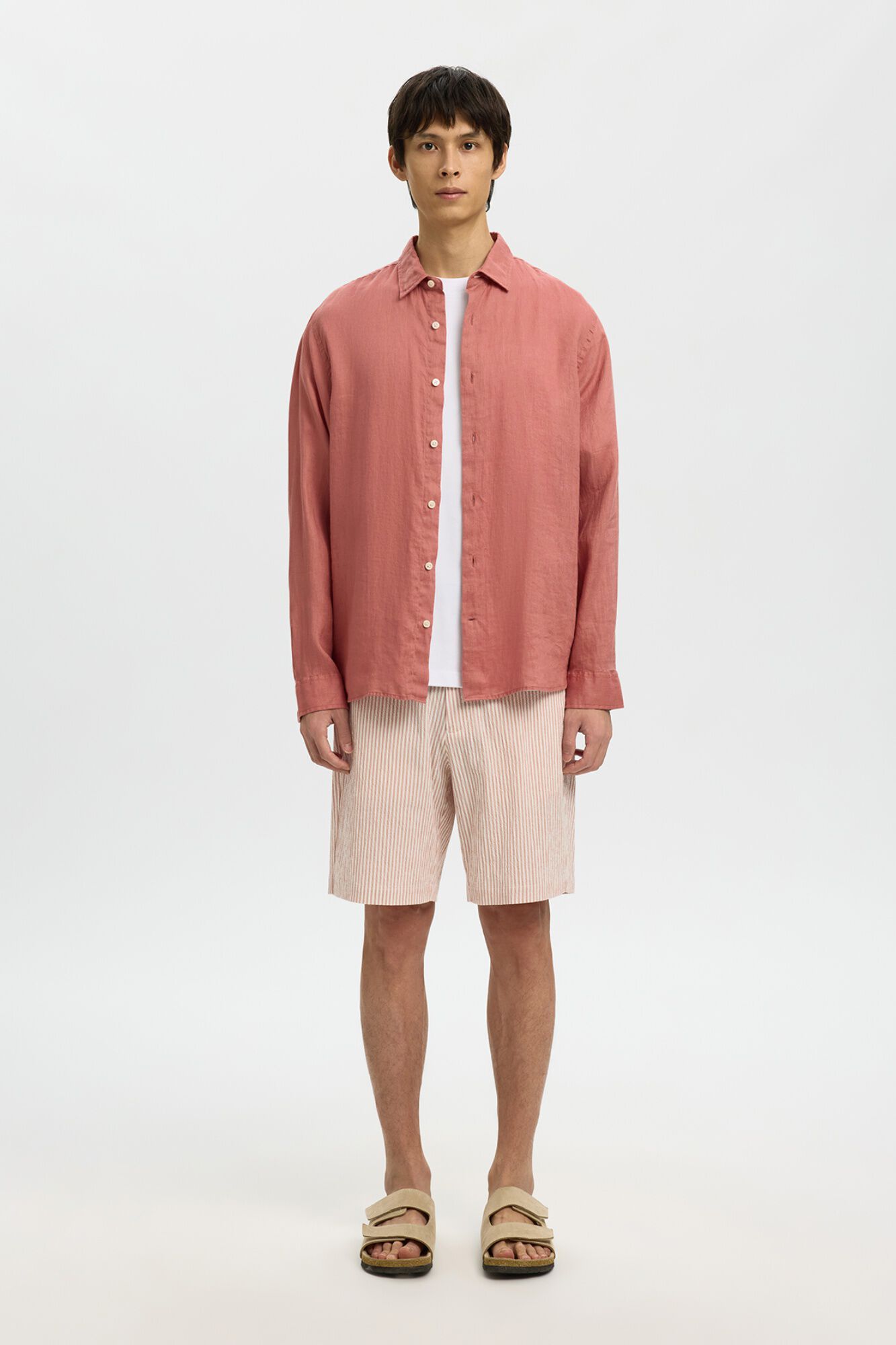 Selected Camisa de manga larga lino