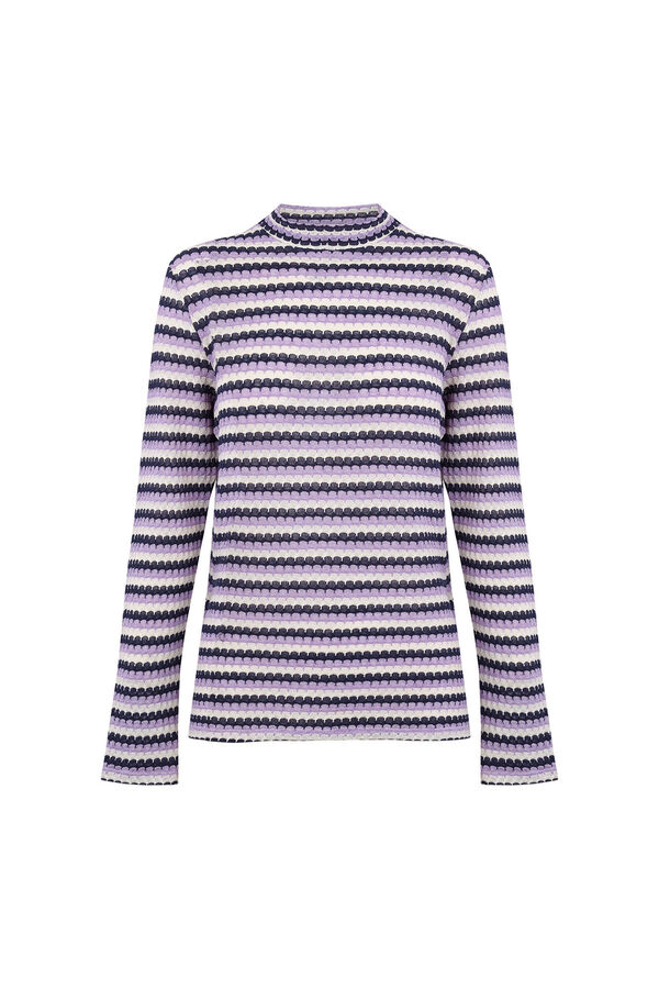 Slowlove Top básico estructura Estampado blanco