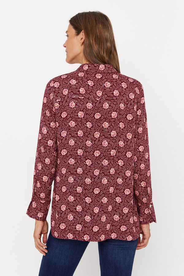 Cortefiel Shirt with pockets Printed beige