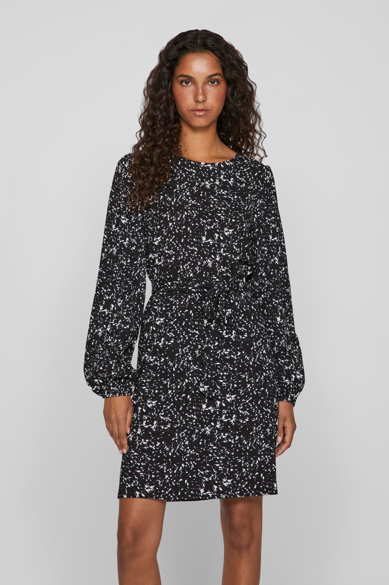 Vila Vestido curto estampado