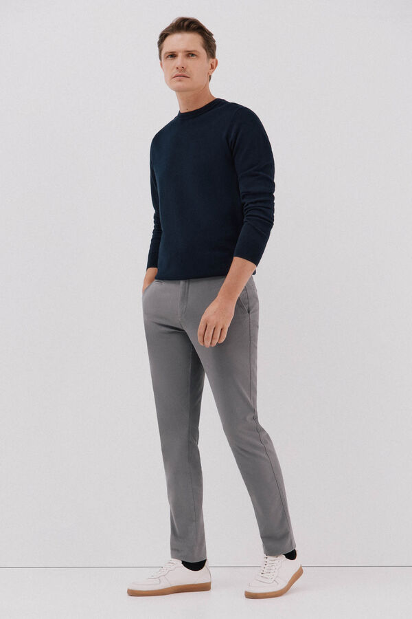 Cortefiel Slim fit chinos Grey