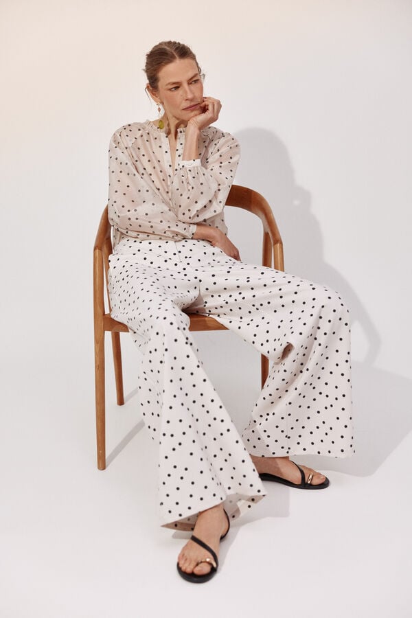 Cortefiel Bolinhas palazzo de bolinhas Impress&atilde;o