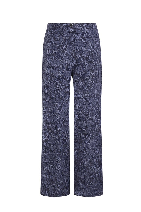 Slowlove Calças jacquard com pinças Azul