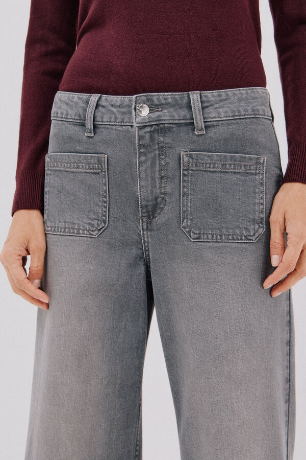 Cortefiel pantalones marine bolsillos Gris oscuro