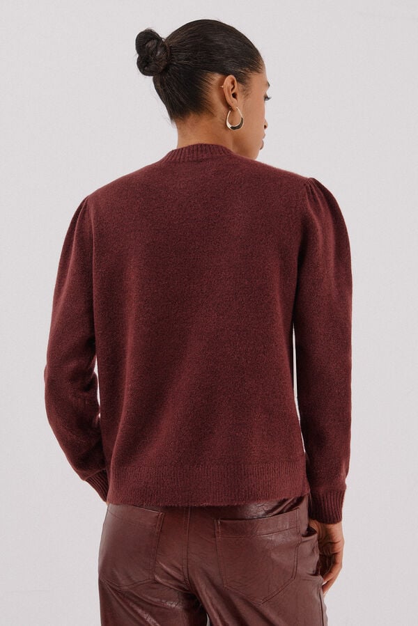 Cortefiel Jersey punto perlas Maroon