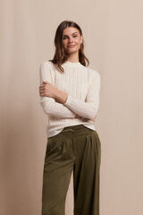 Slowlove Top punto estructura Marfil