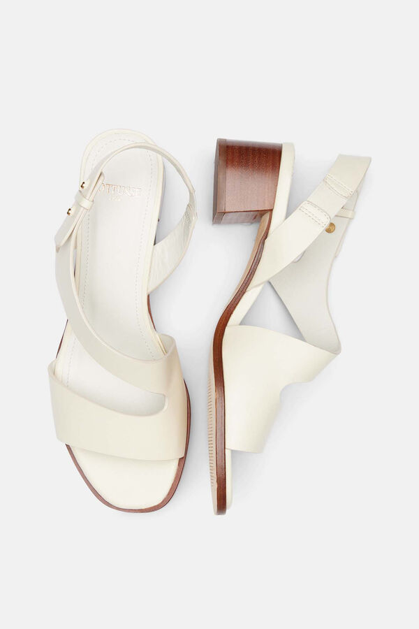 Lottusse Sandalias Blanco Roto De Vacuno liso Blanco