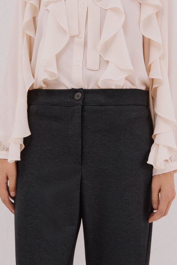 Cortefiel Pantalón punto roma espiga Multicolour