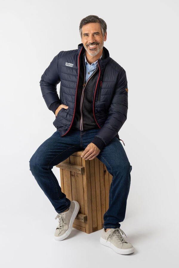 Privata Casaco acolchoada com gola alta Azul