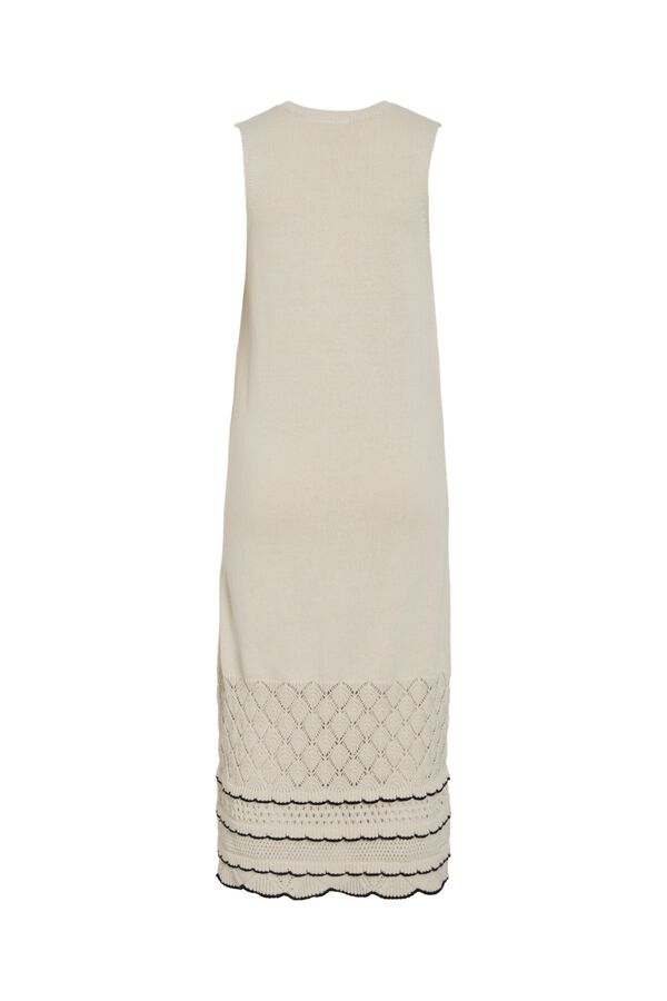 Vila Organic cotton jersey long dress Ivory