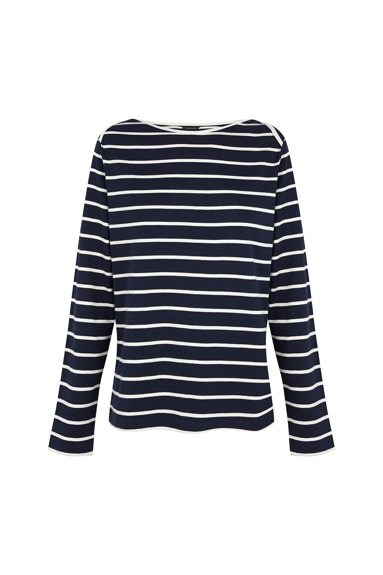 Cortefiel Contrast boat neck t-shirt