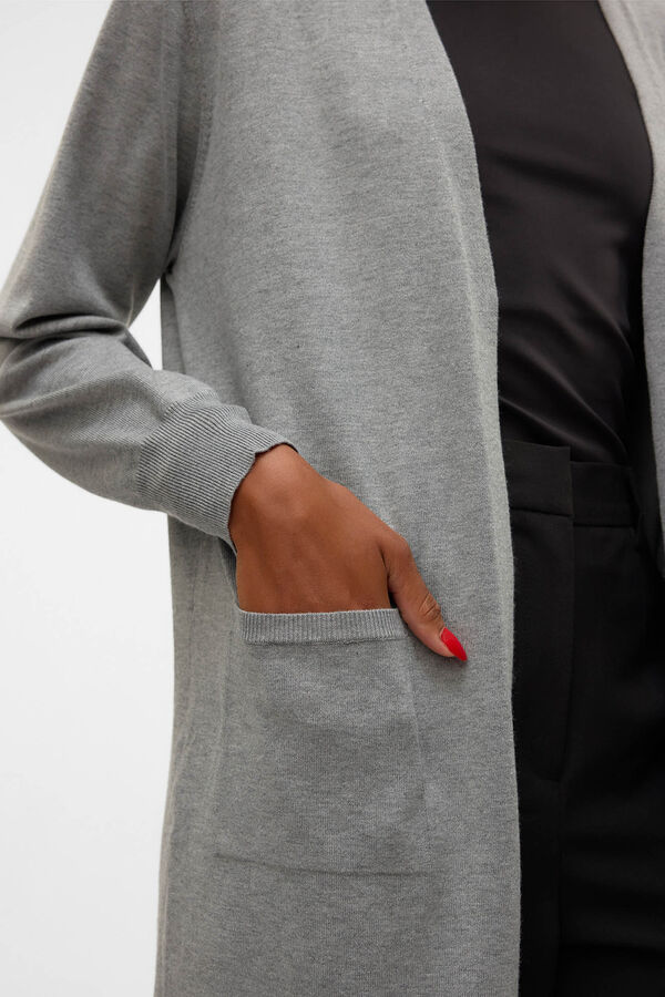 Vero Moda Cardigan midi aberto Cinzento