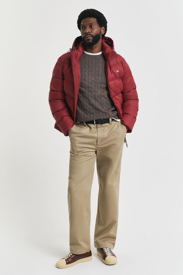 Gant Camisola de algodão com gola redonda Verde