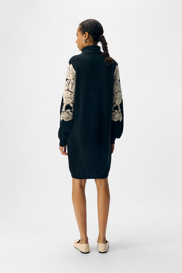 Object Vestido de malha estampado Preto