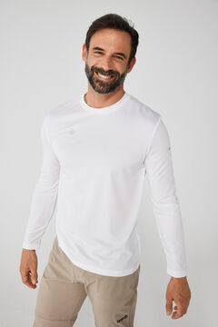 Cortefiel Technical long-sleeved T-shirt White