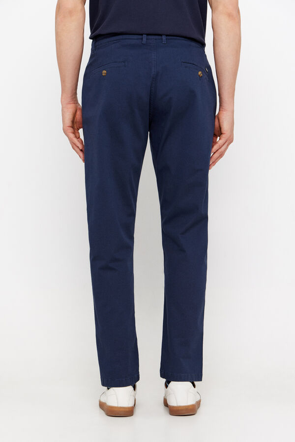 Cortefiel Tapered fit chinos Blue