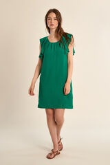 Molly Bracken Vestido de manga curta borboleta com pregas Verde