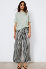 Cortefiel Jacquard stretch trousers White