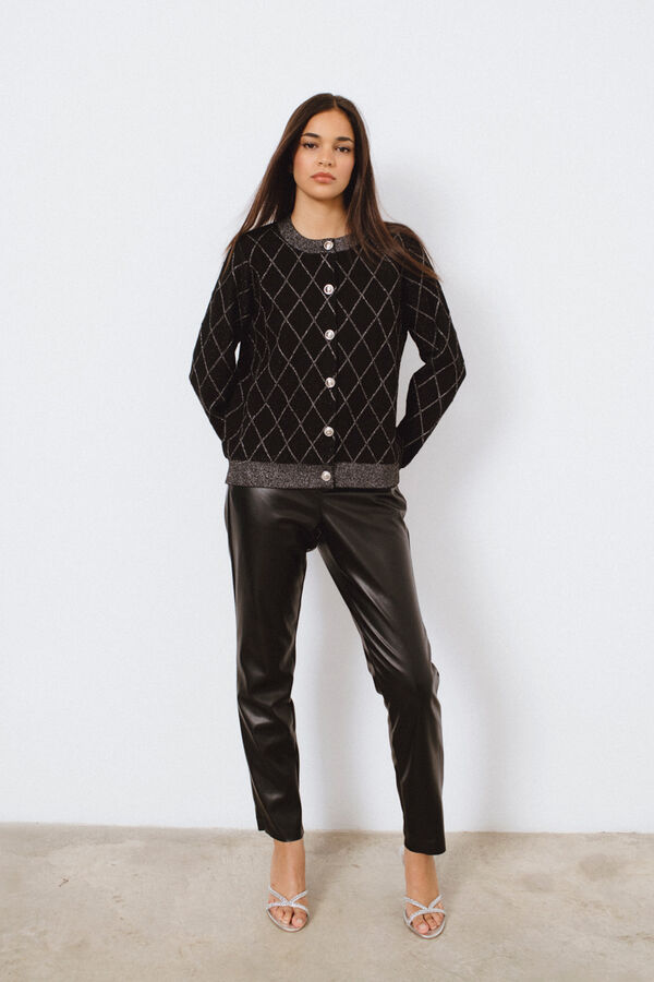 Vila Chaqueta c&aacute;rdigan con l&uacute;rex Negro