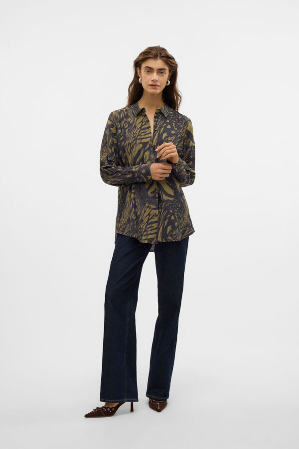 Vero Moda Camisa estampada manga comprida Verde