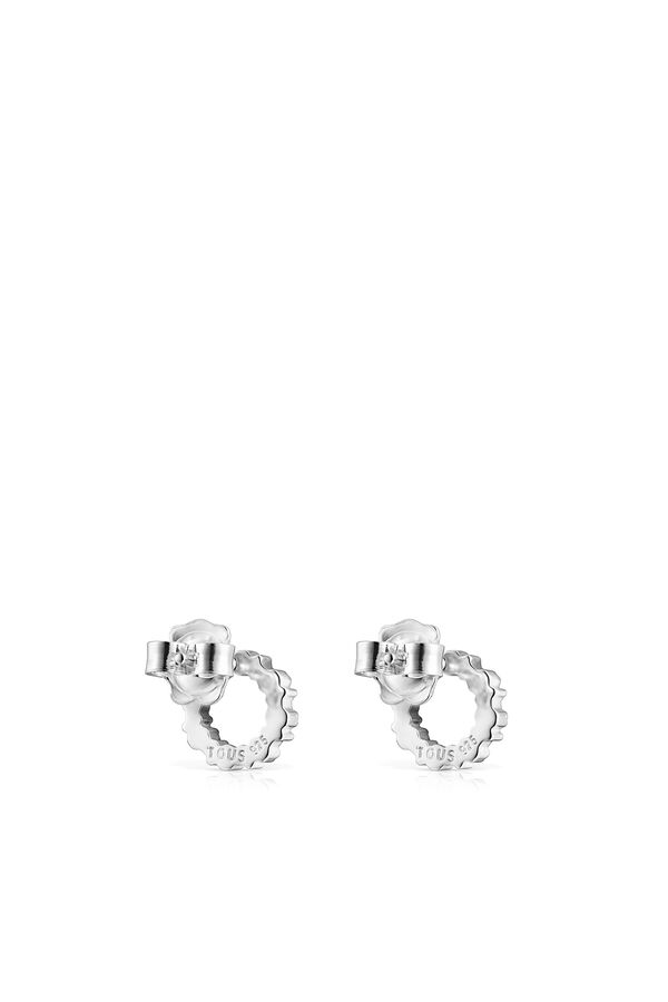 Cortefiel Small silver earrings Grey