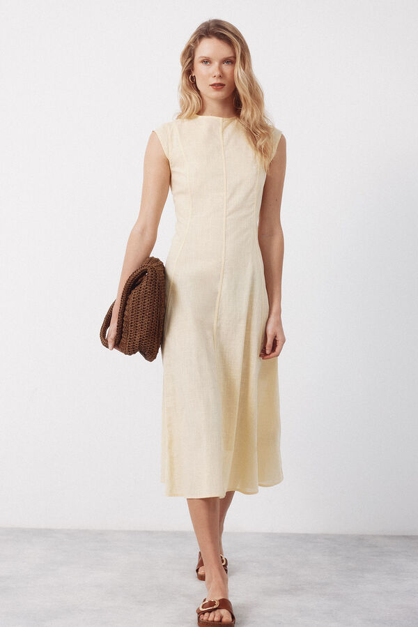 Cortefiel contrasting dress Yellow