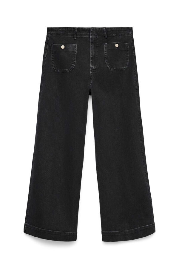 Vero Moda Curve Calça jeans tamanho grande com bolsos frontais Preto