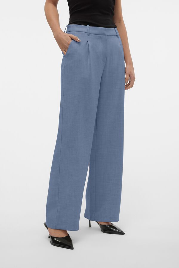 Vero Moda Tailored wide leg trousers Blue