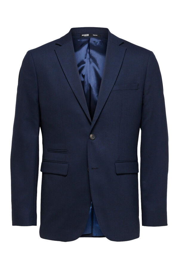 Selected Blazer Slim Fit com lã Azul