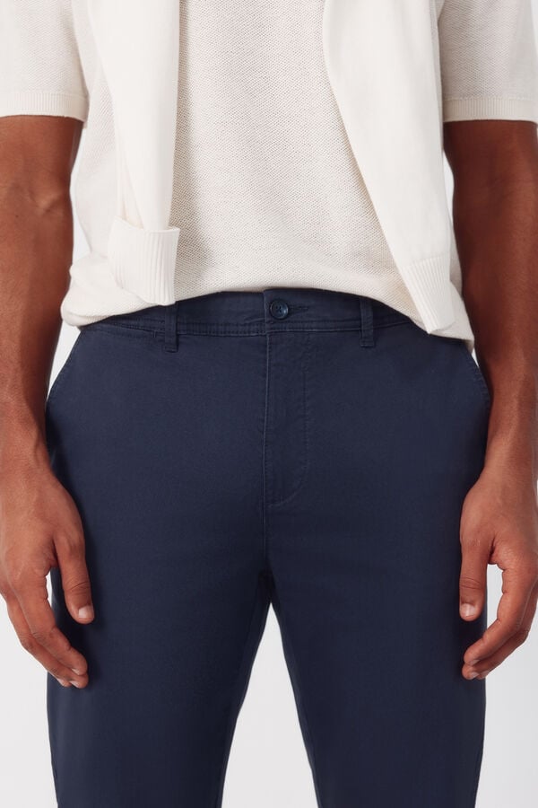 Cortefiel Regular fit chinos Navy