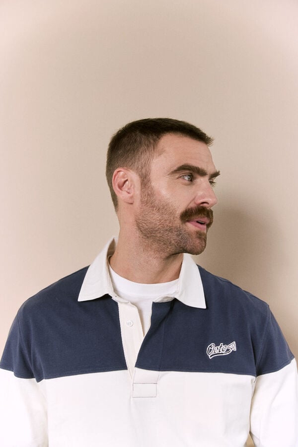 OOTO Polo de rugby de manga comprida Azul