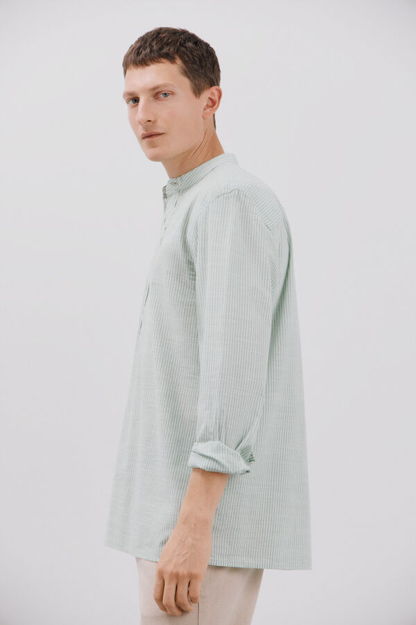 Cortefiel striped T-shirt  Green