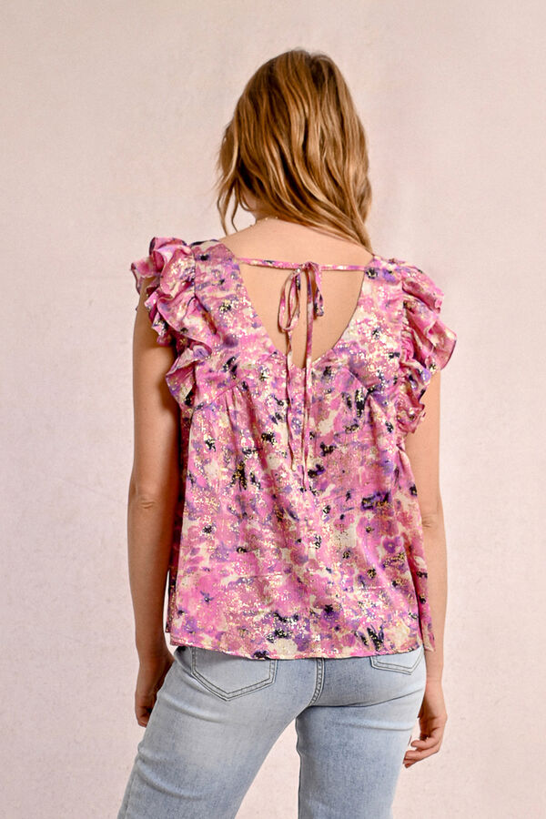 Molly Bracken Blusa manga curta com estampado Multicolorido