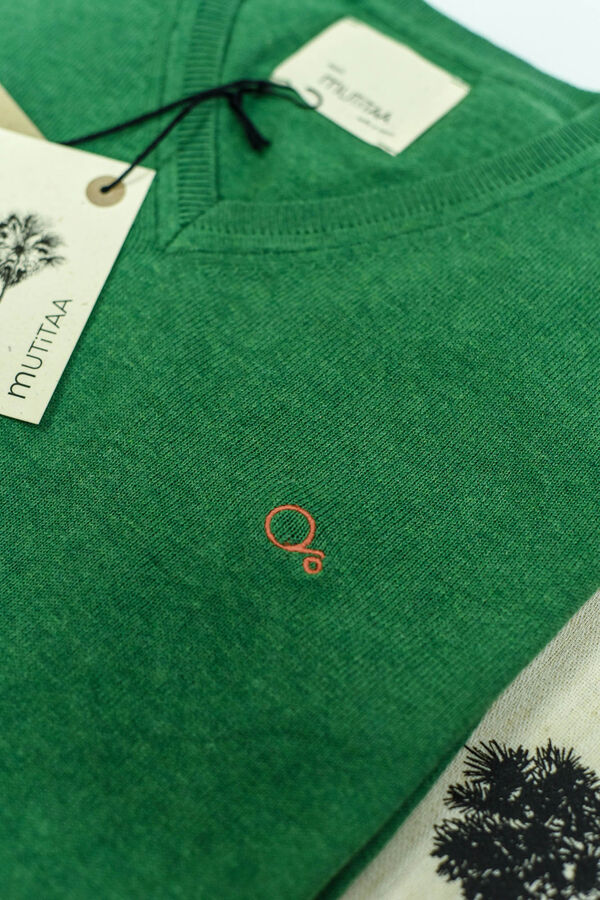 Mutitaa Camisola Channa com gola em V Verde