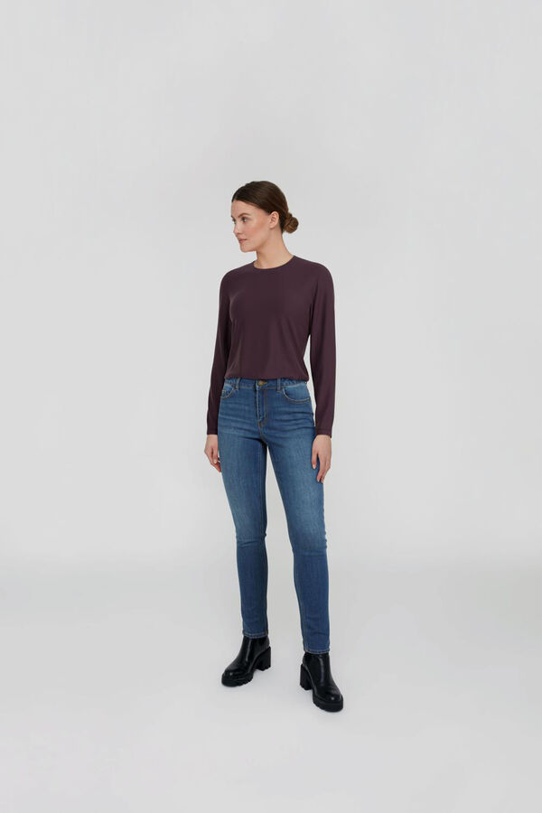 Cortefiel Long-sleeved thermal T-shirt Purple