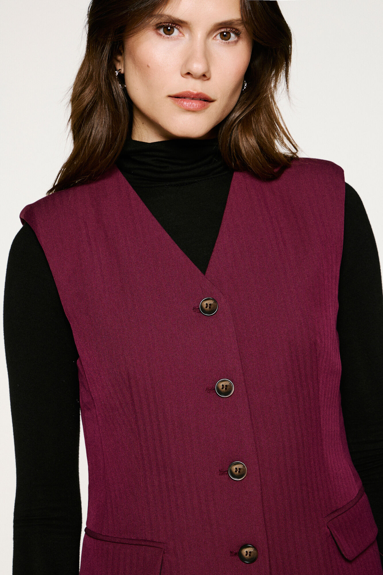 Selected Colete de colete com bolsos.