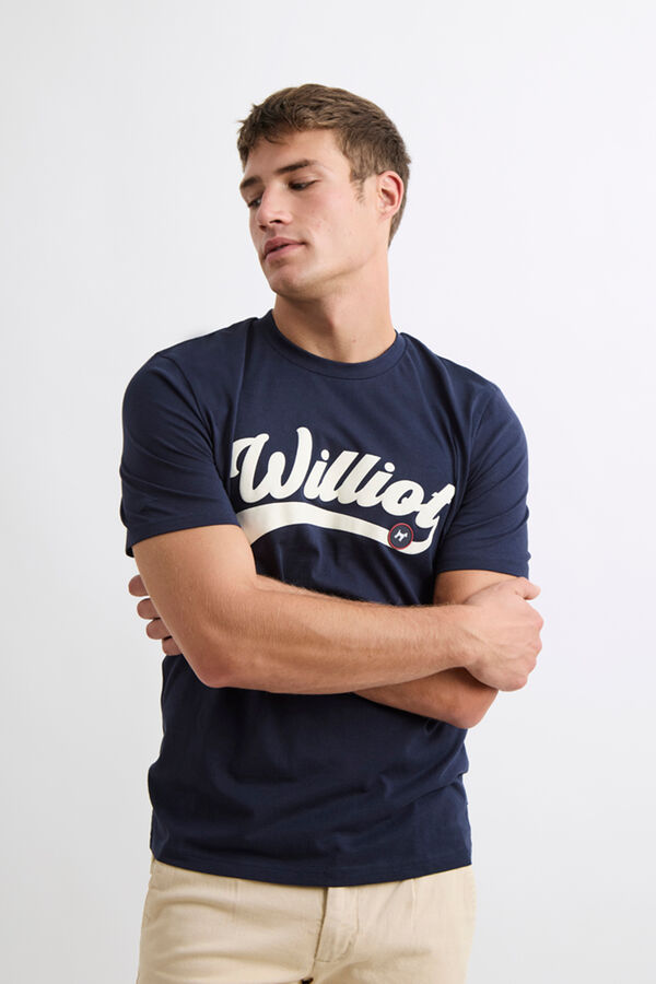 Williot Camiseta Logo Vintage Azul marino