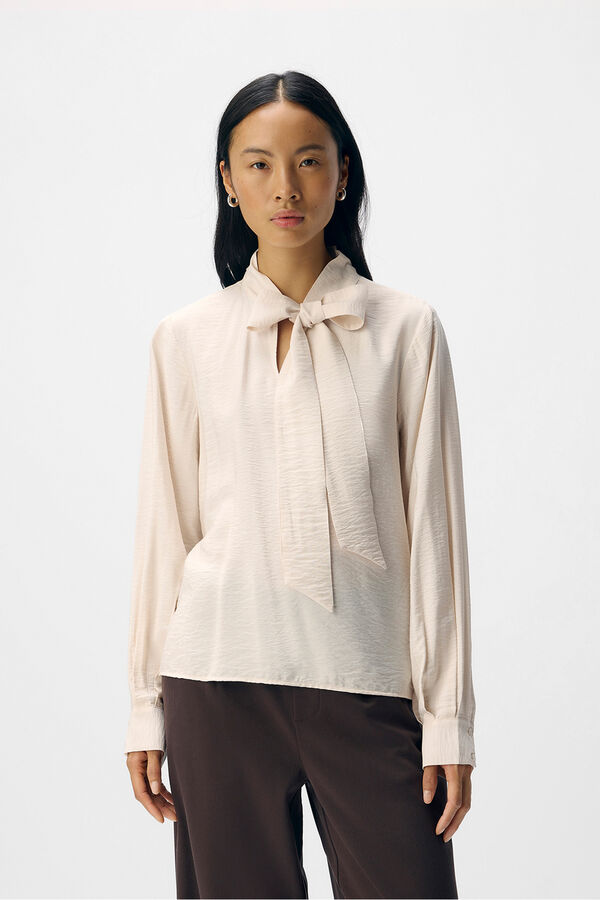 Object Blusa de laço de viscose Branco