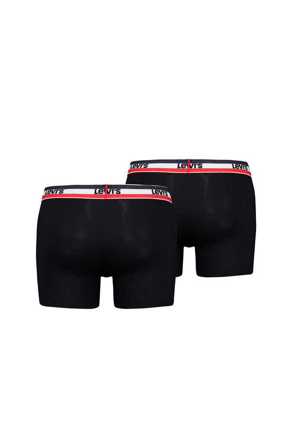 Levi's Cuecas boxers masculinas Levi's®, pacote com 2 Preto