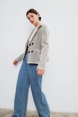 Object herringbone jersey-knit jacket White