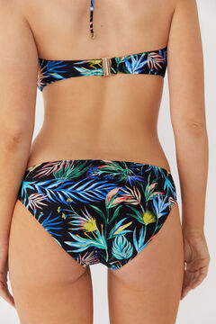 Cortefiel Tropical print bikini bottoms Natural