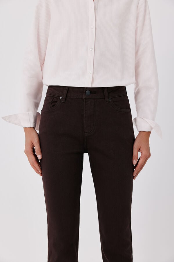 Cortefiel Straight jeans Dark brown