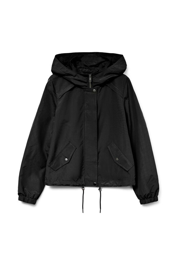 Vero Moda Parka curta com fecho-&eacute;clair oculto Preto