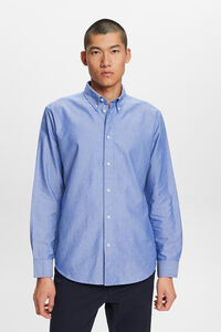 Cortefiel Camisa básica tipo oxford algodón Azul intenso