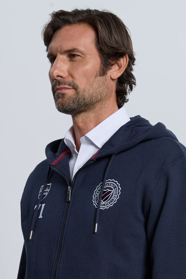 Valecuatro Fecho-&Eacute;clair com sweatshirt e escudo azul marinho Azul