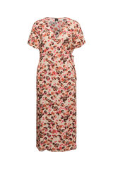 Vero Moda Curve Vestido comprido de manga curta plus size Castanho