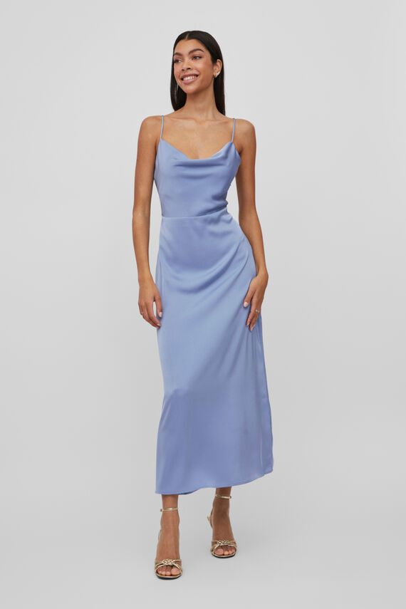 Vestido midi satinado