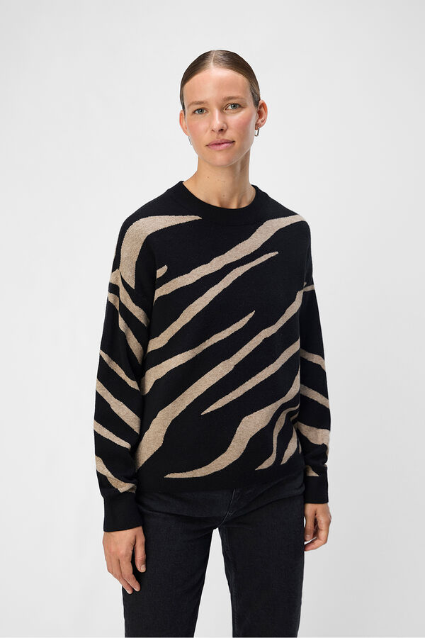 Object Camisola de malha estampada Preto